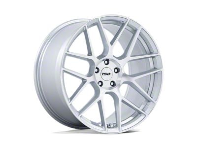 TSW Lasarthe Gloss Silver Machined Wheel; Rear Only; 18x10.5; 25mm Offset (16-24 Camaro, Excluding SS w/ 6-Piston Front Calipers & ZL1)
