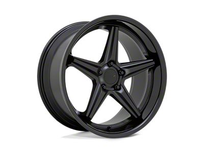 TSW Launch Matte Black with Gloss Black Lip Wheel; 19x9.5; 40mm Offset (16-24 Camaro, Excluding SS w/ 6-Piston Front Calipers & ZL1)