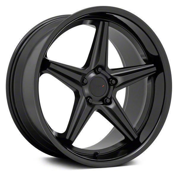 TSW Camaro Launch Matte Black with Gloss Black Lip Wheel