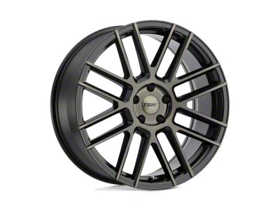 TSW Mosport Matte Black with Machine Face and Dark Tint Wheel; Rear Only; 22x11; 25mm Offset (16-24 Camaro)