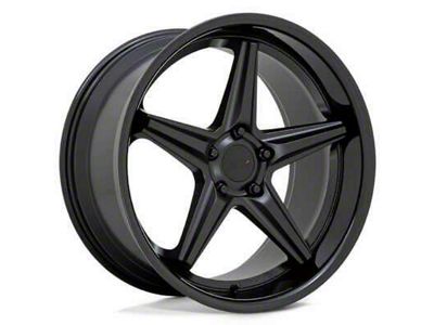TSW Launch Matte Black with Gloss Black Lip Wheel; Rear Only; 20x10; 15mm Offset (08-23 RWD Challenger, Excluding Widebody)