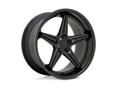 TSW Launch Matte Black with Gloss Black Lip Wheel; 20x8.5; 20mm Offset (11-23 RWD Charger, Excluding Widebody)