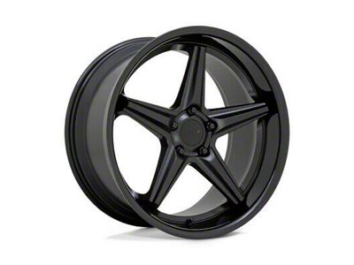 TSW Launch Matte Black with Gloss Black Lip Wheel; 20x8.5 (11-23 RWD Charger, Excluding Widebody)