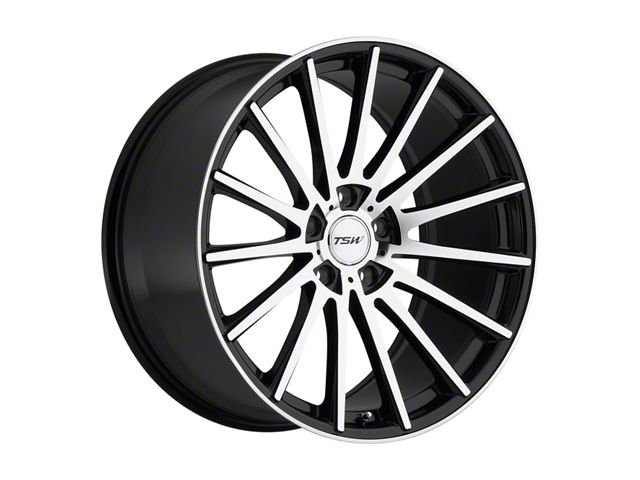 TSW Chicane Gloss Black with Mirror Cut Face Wheel; Rear Only; 20x10 (05-09 Mustang)