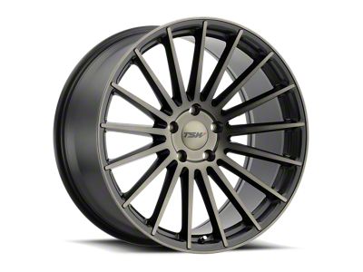 TSW Luco Dark Tint Matte Black Machined Wheel; 19x8.5; 20mm Offset (15-23 Mustang GT, EcoBoost, V6)