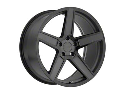 TSW Ascent Matte Gunmetal with Gloss Black Face Wheel; Rear Only; 20x10 (21-24 Mustang Mach-E)