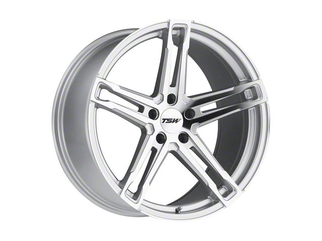 TSW Mechanica Silver with Mirror Cut Face Wheel; 20x8.5 (21-24 Mustang Mach-E)