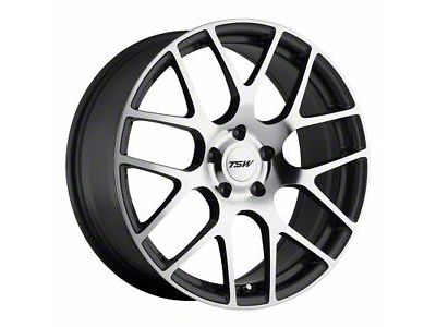 TSW Nurburgring Gunmetal with Mirror Cut Face Wheel; 22x9; 37mm Offset (21-25 Mustang Mach-E)