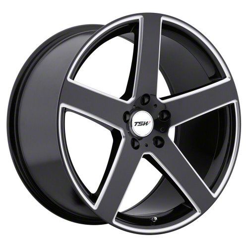 TSW Mach-E Rivage Gloss Black with Milled Spoke Wheel; 18x8; 40mm ...