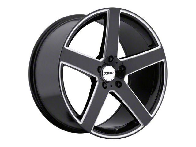 TSW Mach-E Rivage Gloss Black with Milled Spoke Wheel; 18x8; 40mm ...