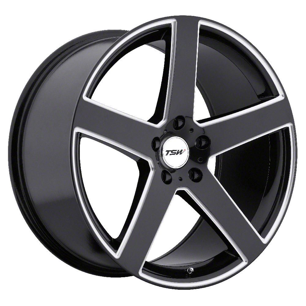 TSW Mach-E Rivage Gloss Black Milled Wheel; 19x8; 40mm Offset ...