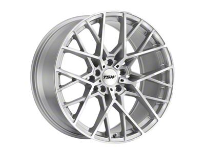 TSW Sebring Gloss Silver with Mirror Cut Face Wheel; 18x8.5; 42mm Offset (21-25 Mustang Mach-E, Excluding GT)