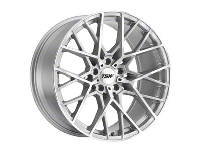 TSW Sebring Gloss Silver with Mirror Cut Face Wheel; 18x8.5 (21-23 Mustang Mach-E, Excluding GT)