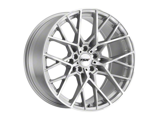 TSW Sebring Gloss Silver with Mirror Cut Face Wheel; 19x8.5 (21-24 Mustang Mach-E)