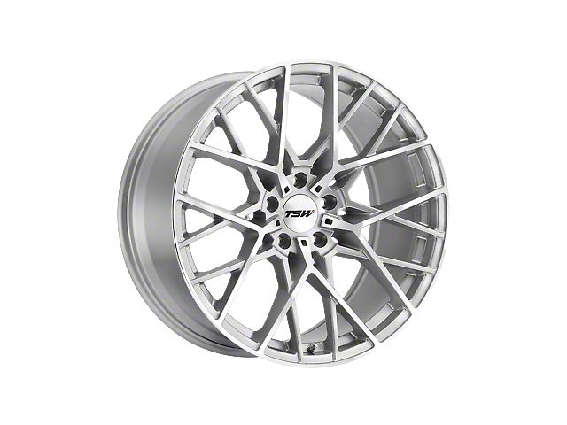 TSW Sebring Gloss Silver with Mirror Cut Face Wheel; 20x8.5 (21-24 Mustang Mach-E)