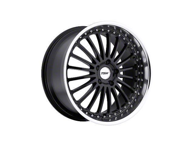 TSW Silverstone Gloss Black with Mirror Cut Lip Wheel; 20x8.5 (21-24 Mustang Mach-E)