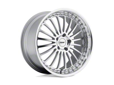 TSW Silverstone Silver with Mirror Cut Lip Wheel; 18x8; 40mm Offset (21-25 Mustang Mach-E, Excluding GT)