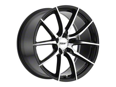 TSW Sprint Gloss Black with Mirror Cut Face Wheel; 19x8.5 (21-24 Mustang Mach-E)