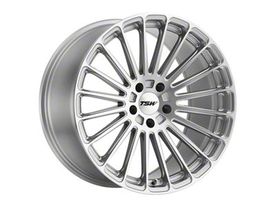 TSW Turbina Titanium Silver with Mirror Cut Face Wheel; Rear Only; 22x10.5; 42mm Offset (21-25 Mustang Mach-E)