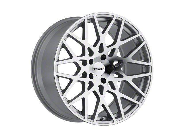 TSW Vale Silver with Mirror Cut Face Wheel; 18x8.5 (21-24 Mustang Mach-E, Excluding GT)