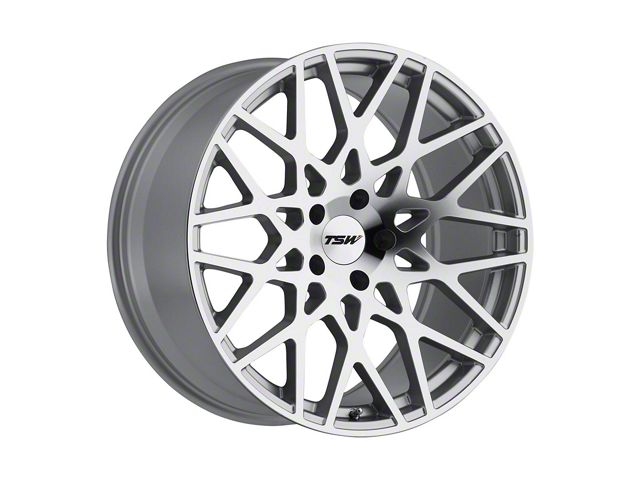 TSW Vale Silver with Mirror Cut Face Wheel; 20x8.5 (21-23 Mustang Mach-E)
