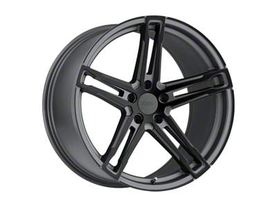 TSW Mechanica Matte Gunmetal with Matte Black Face Wheel; Rear Only; 19x9.5 (15-23 Mustang GT, EcoBoost, V6)