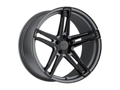 TSW Mechanica Matte Gunmetal with Matte Black Face Wheel; Rear Only; 20x10; 40mm Offset (15-23 Mustang GT, EcoBoost, V6)