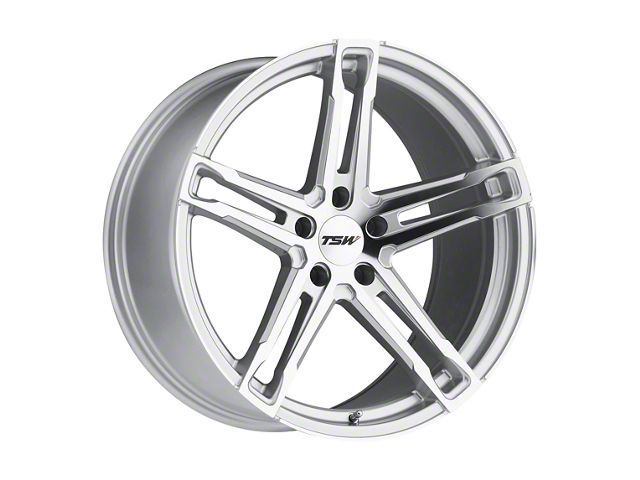 TSW Mechanica Silver Wheel; Rear Only; 19x9.5 (15-23 Mustang GT, EcoBoost, V6)