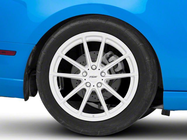 TSW Bathurst Silver Wheel; Rear Only; 19x10.5 (10-14 Mustang)