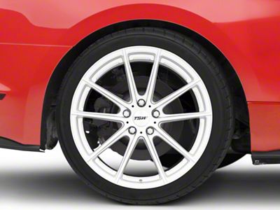 TSW Bathurst Silver Wheel; Rear Only; 20x10.5; 25mm Offset (15-23 Mustang GT, EcoBoost, V6)