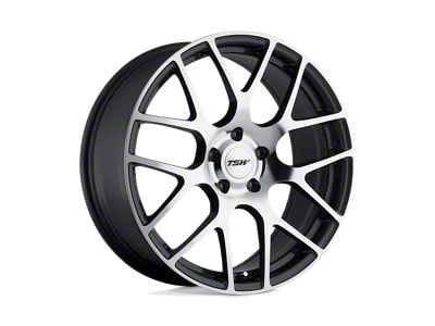 TSW Nurburgring Gunmetal with Mirror Cut Face Wheel; Rear Only; 18x10.5; 27mm Offset (24-25 Mustang)