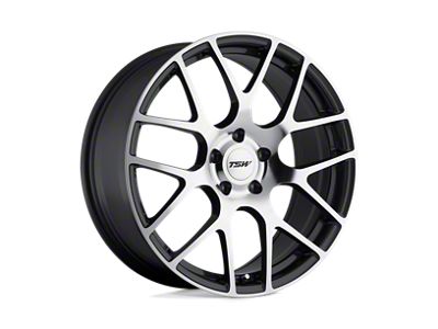 TSW Nurburgring Gunmetal with Mirror Cut Face Wheel; Rear Only; 20x10.5; 25mm Offset (15-23 Mustang GT, EcoBoost, V6)