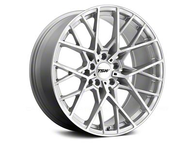 TSW Sebring Silver Wheel; Rear Only; 20x10 (15-23 Mustang GT, EcoBoost, V6)