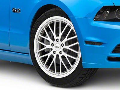 TSW Snetterton Hyper Silver with Mirror Cut Lip Wheel; 19x8; 40mm Offset (10-14 Mustang GT w/o Performance Pack, V6)