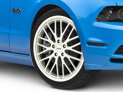 TSW Snetterton Hyper Silver with Mirror Cut Lip Wheel; 20x8.5; 40mm Offset (10-14 Mustang GT w/o Performance Pack, V6)
