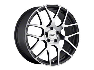 TSW Nurburgring Gunmetal with Mirror Cut Face Wheel; Rear Only; 20x10; 40mm Offset (05-09 Mustang)