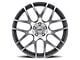 TSW Nurburgring Gunmetal with Mirror Cut Face Wheel; Rear Only; 20x10 (15-23 Mustang GT, EcoBoost, V6)