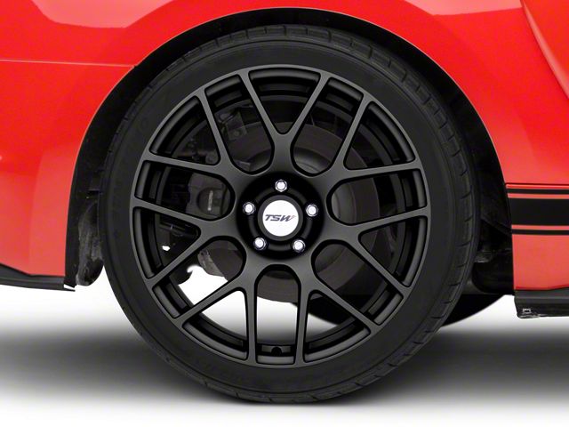 TSW Nurburgring Matte Gunmetal Wheel; Rear Only; 19x10.5 (15-23 Mustang GT, EcoBoost, V6)