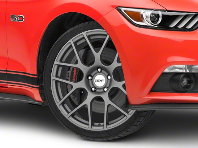 TSW Nurburgring Matte Gunmetal Wheel; 19x9 (15-23 Mustang GT, EcoBoost, V6)