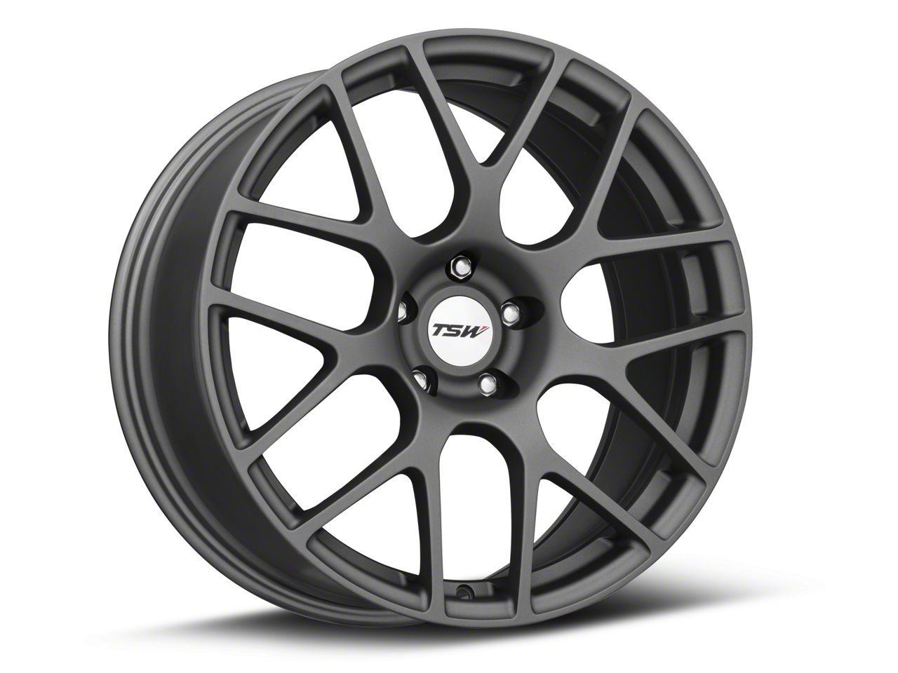 TSW Mustang Nurburgring Matte Gunmetal Wheel; 20x8.5; 40mm Offset