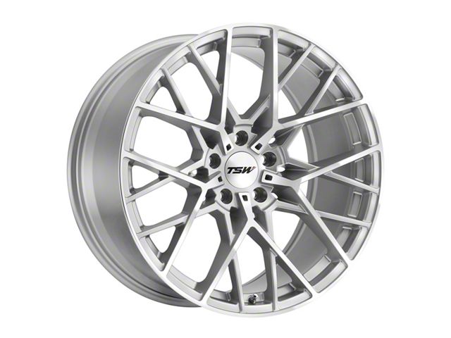 TSW Sebring Silver Wheel; Rear Only; 19x9.5 (15-23 Mustang GT, EcoBoost, V6)