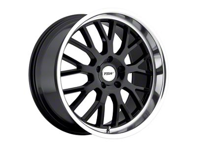 TSW Tremblant Gloss Black with Mirror Cut Lip Wheel; Rear Only; 20x10; 40mm Offset (15-23 Mustang GT, EcoBoost, V6)
