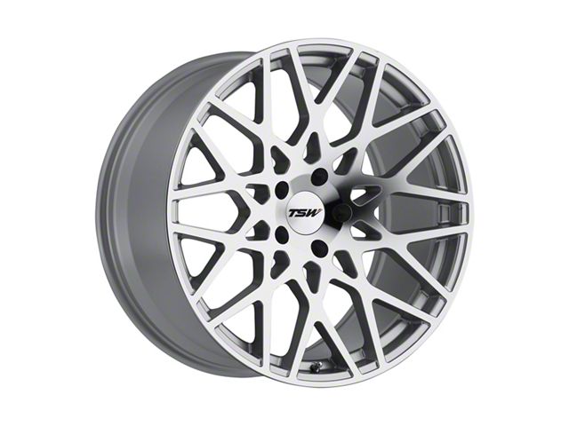 TSW Vale Silver Wheel; Rear Only; 19x9.5 (15-23 Mustang GT, EcoBoost, V6)