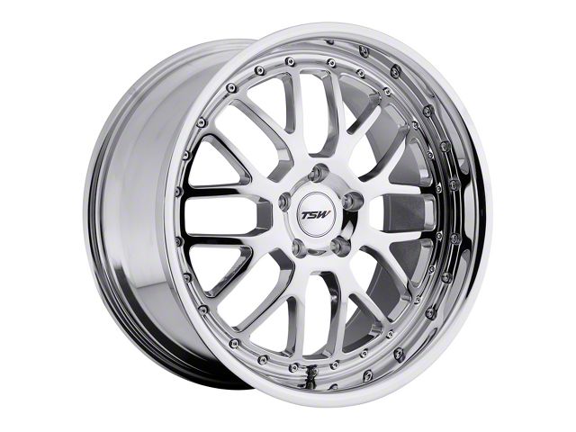 TSW Valencia Chrome Wheel; Rear Only; 19x9.5 (15-23 Mustang GT, EcoBoost, V6)