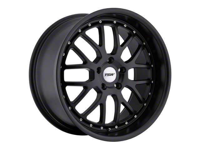 TSW Valencia Matte Black Wheel; Rear Only; 20x10 (05-09 Mustang)