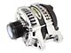 Tuff Stuff Performance Alternator with 6-Groove Pulley; 175 High Amp; Chrome (11-17 Mustang GT, V6)