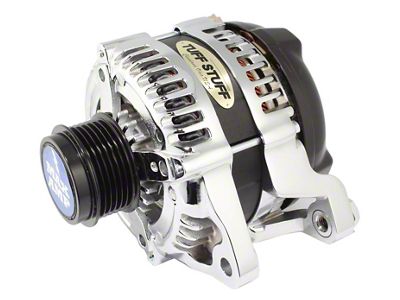 Tuff Stuff Performance Alternator with 6-Groove Pulley; 175 High Amp; Polished (11-17 Mustang GT, V6)