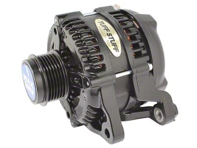Tuff Stuff Performance Alternator with 6-Groove Pulley; 175 High Amp; Stealth Black (11-17 Mustang GT, V6)