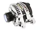 Tuff Stuff Performance Alternator with 6-Groove Pulley; 250 High AMP; Chrome (11-17 Mustang GT, V6)
