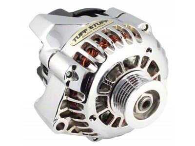 Tuff Stuff Performance Alternator with 6-Groove Pulley; 175 AMP; Polished (98-01 5.7L Camaro)